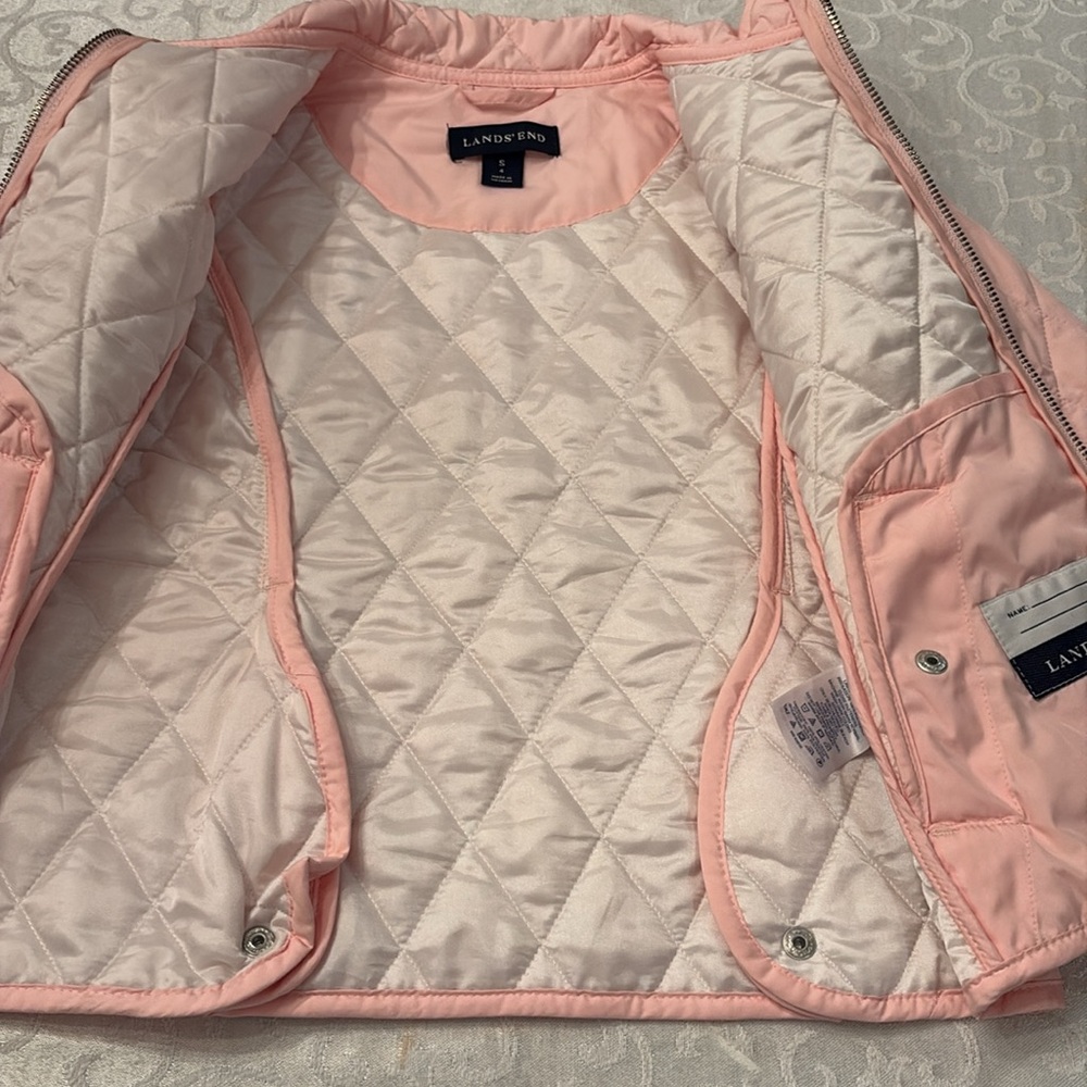 Lands End Pink Quilted Jacket - Picture 6 of 14